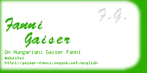 fanni gaiser business card